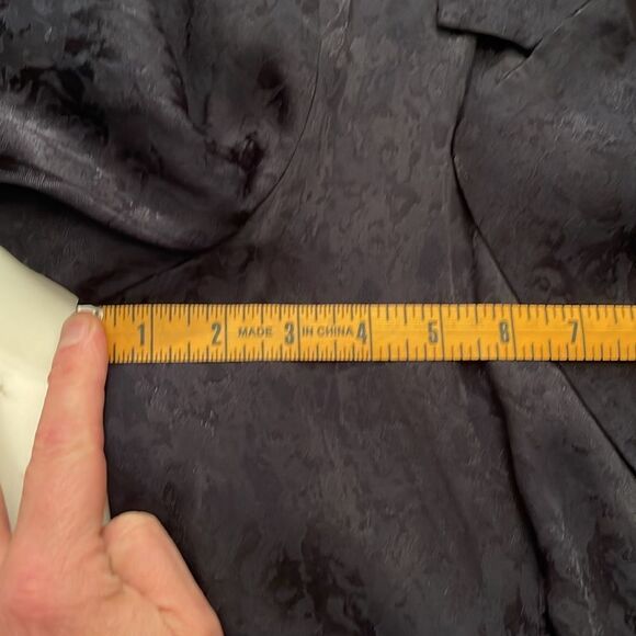 Free People Black Silky Printed Blazer - Picture 8 of 9